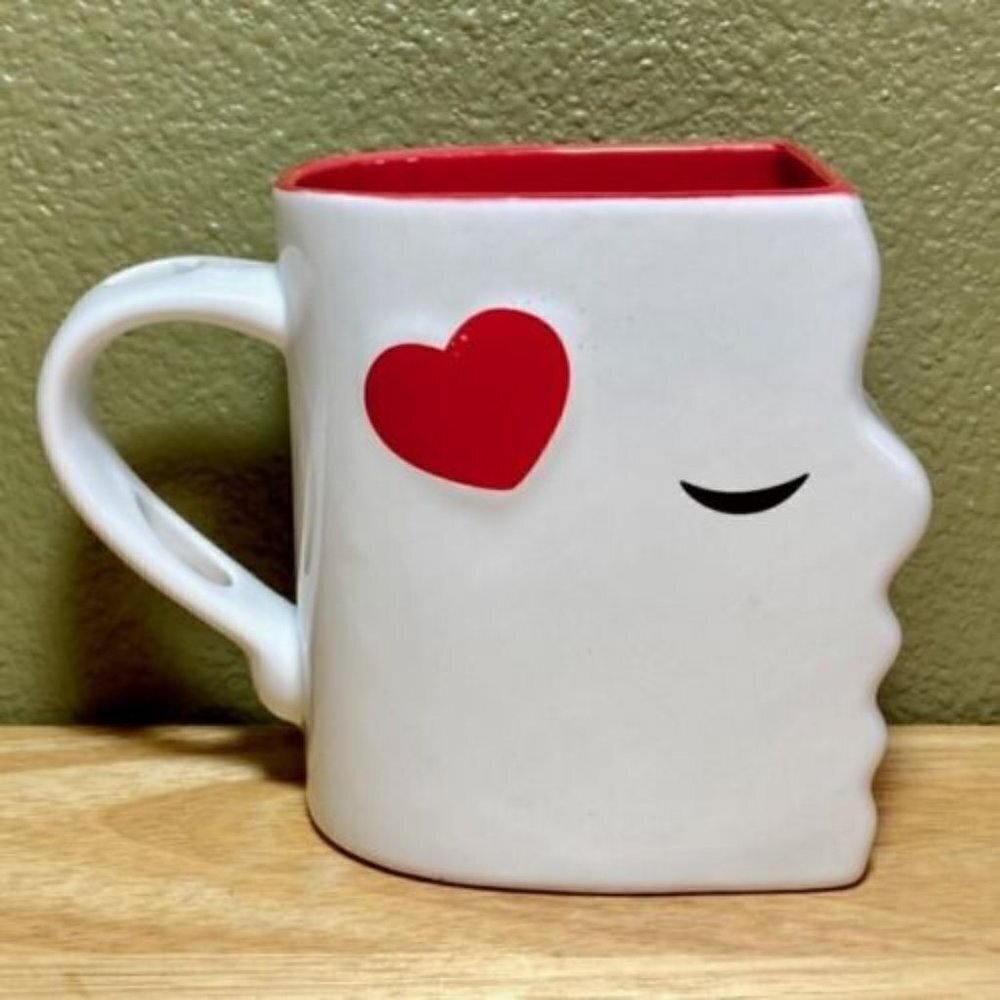 Piece Of My Heart Ceramic Porcelain Kissing‎ Cup Hot Coffee Cold Tea Cocoa Mug